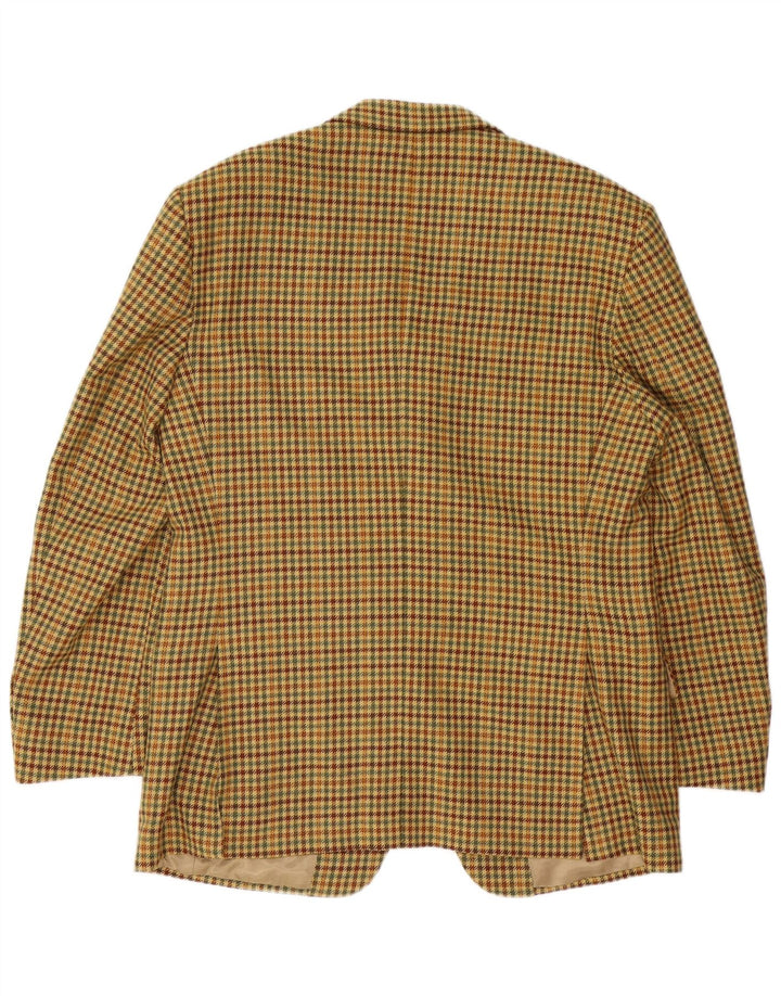 Giacca blazer da uomo a 3 bottoni Ermenegildo Zegna IT 52 grande pied de poule beige