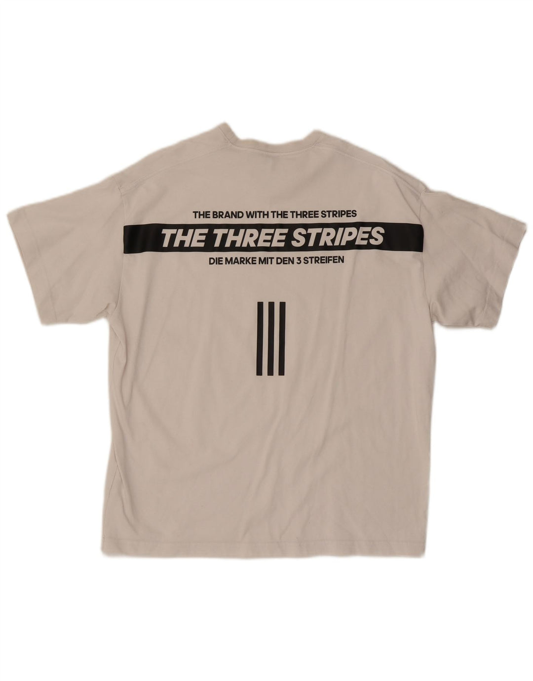 T-shirt grafica da uomo Adidas Top grande in cotone bianco