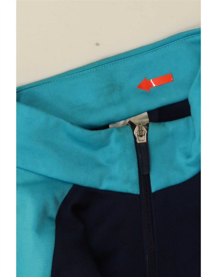 Giacca da ginnastica da uomo Adidas Large in poliestere color block blu navy