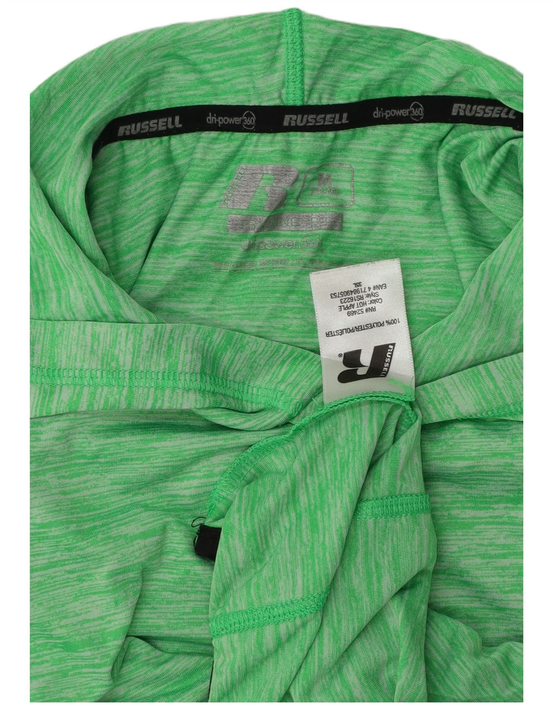 Maglione con cappuccio Dri-Power da uomo RUSSELL ATHLETIC UK 38/40 Verde medio