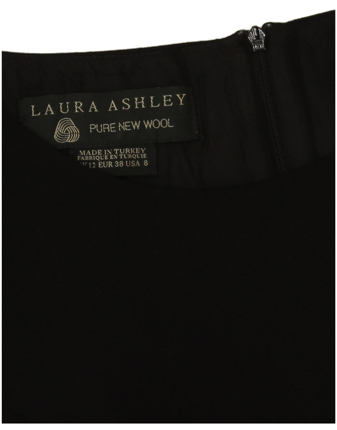 Abito tubino da donna Laura Ashley UK 12 Medium Black New Wool