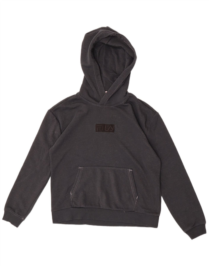 Felpa con cappuccio grafica da donna Fila UK 14 media nera