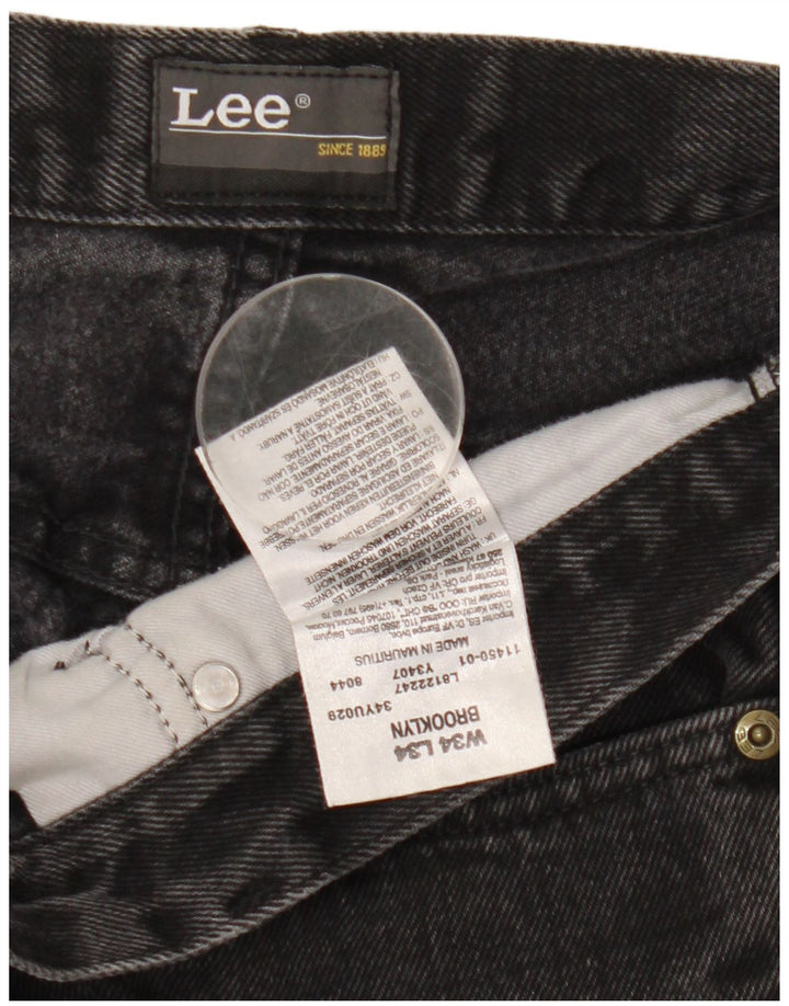 Jeans dritti da uomo Lee Brooklyn W34 L31 cotone nero