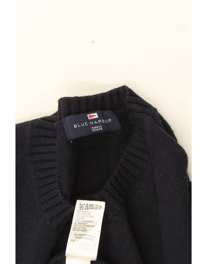 Maglione maglione girocollo da uomo Marks & Spencer blu Harbour XL blu navy