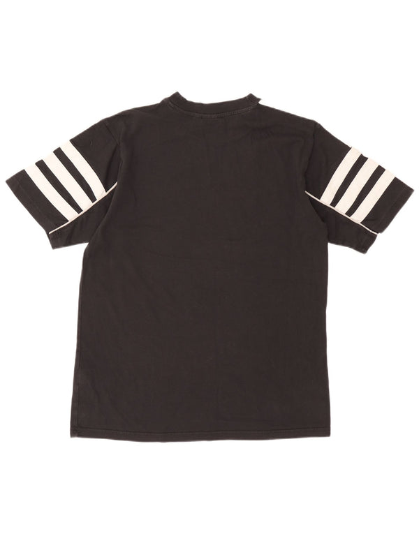T-shirt Adidas da uomo Top media in cotone nero