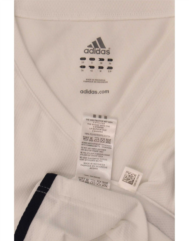 Canotta Adidas Climalite da donna UK 10 piccola poliestere bianco