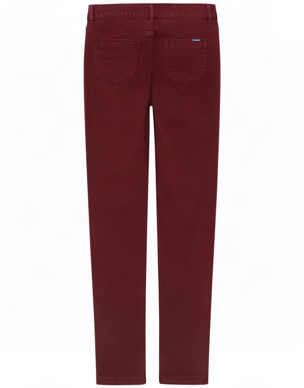 Musto Pantaloni skinny casual da donna UK 10 Small W27 L31 Borgogna Cotone