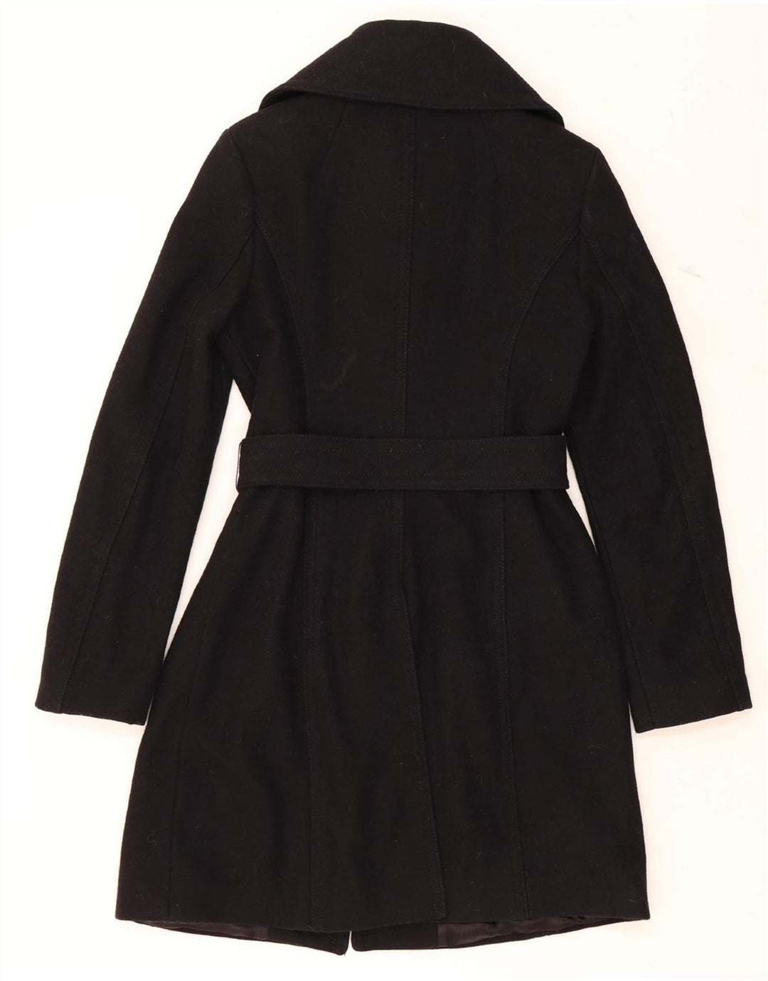 BENETTON Womens Overcoat IT 42 Medium Black Wool Vintage Benetton and Second-Hand Benetton from Messina Hembry 