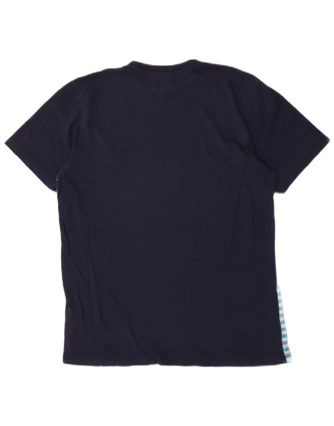 T-shirt da uomo Adidas Top in cotone a righe blu navy medio