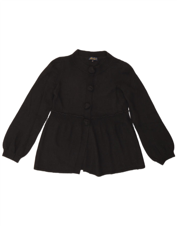 Maglione cardigan da donna Luisa Spagnoli UK 14 lana nera media