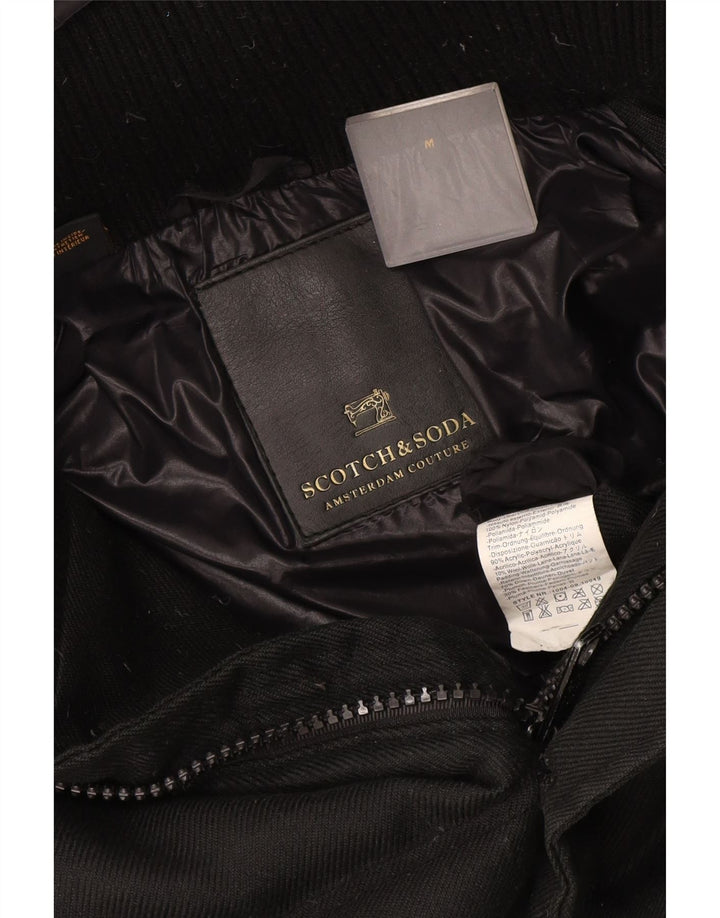 Giacca imbottita con cappuccio da uomo Scotch & Soda UK 38 nylon nero medio