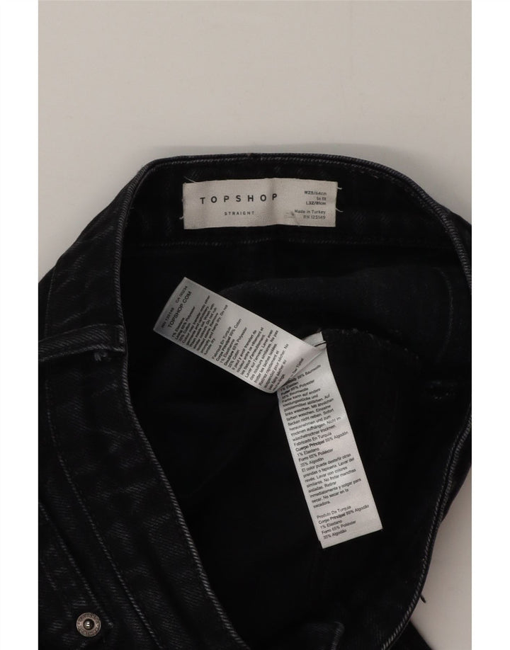 Jeans dritti da donna Topshop W25 L26 cotone nero