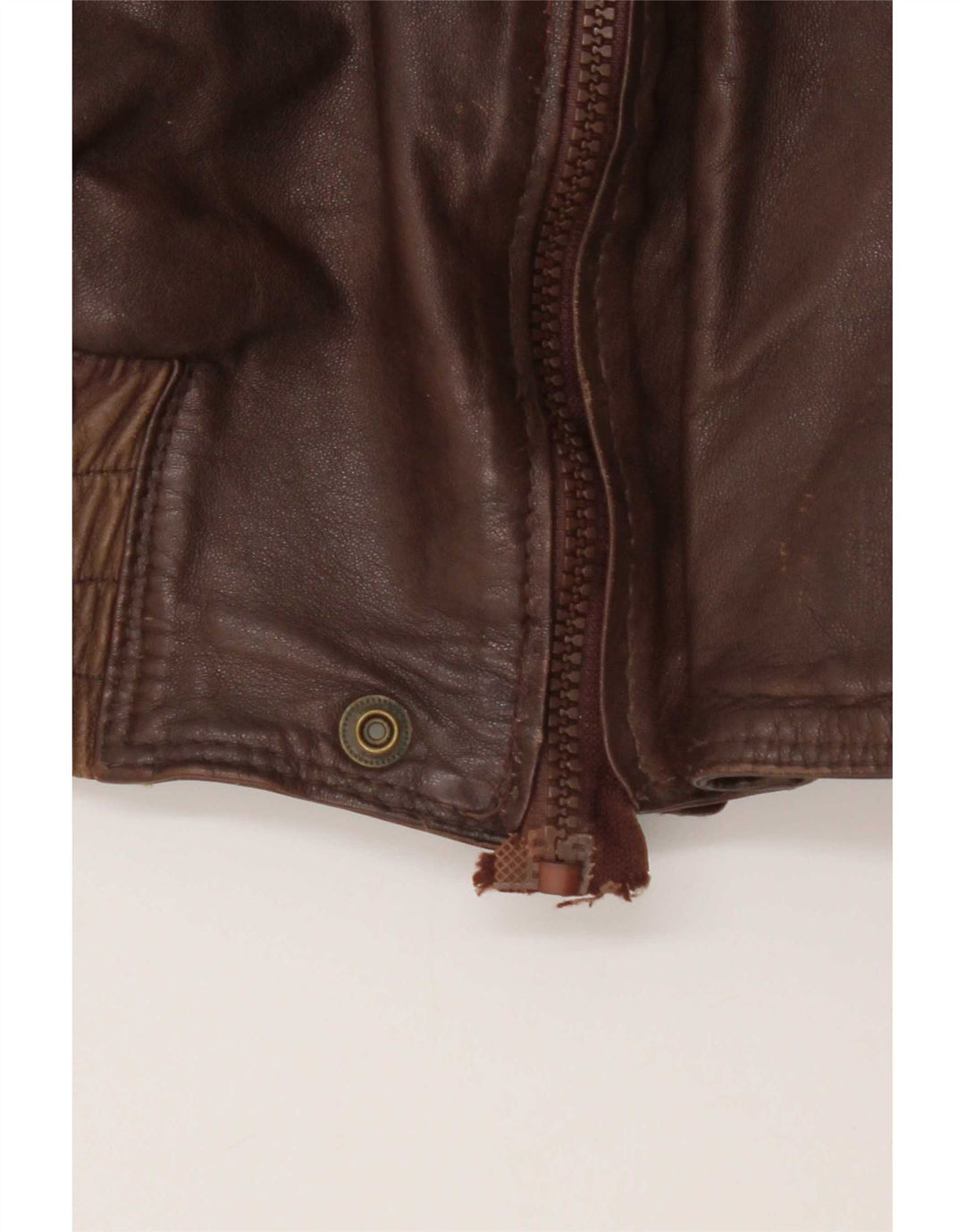Giacca in pelle vintage da uomo UK 38 Marrone medio