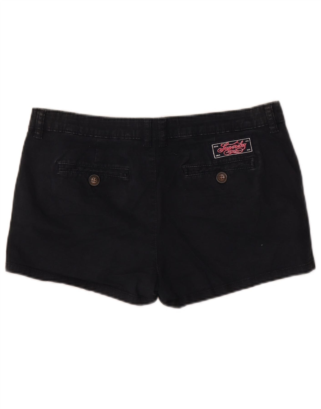 Pantaloncini chino da donna Superdry medi W32 cotone nero
