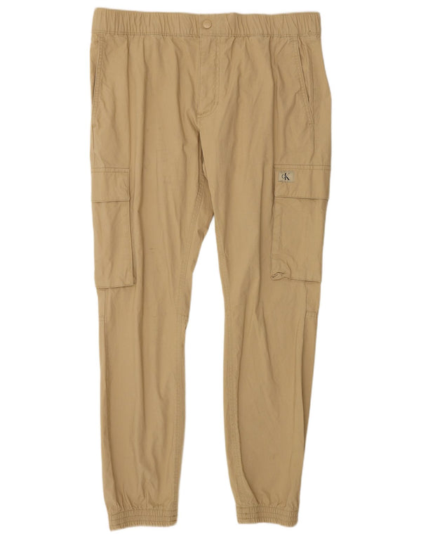 Pantaloni cargo da uomo Calvin Klein Joggers W34 L30 in cotone beige