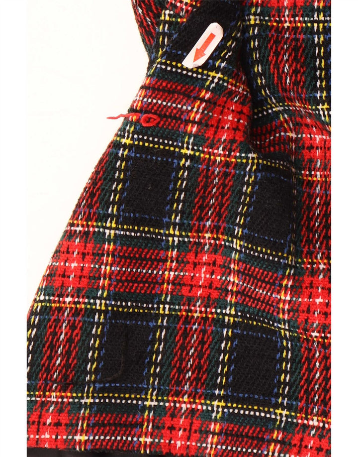 Giacca blazer a 4 bottoni da donna Sag Harbour UK 12 medio a quadri multicolore