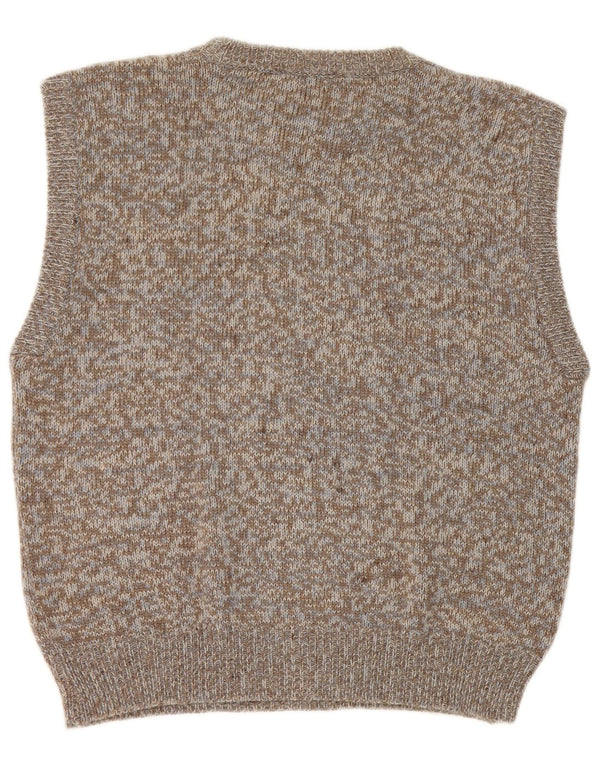 Canotta vintage da uomo Canotta XS in lana screziata grigia