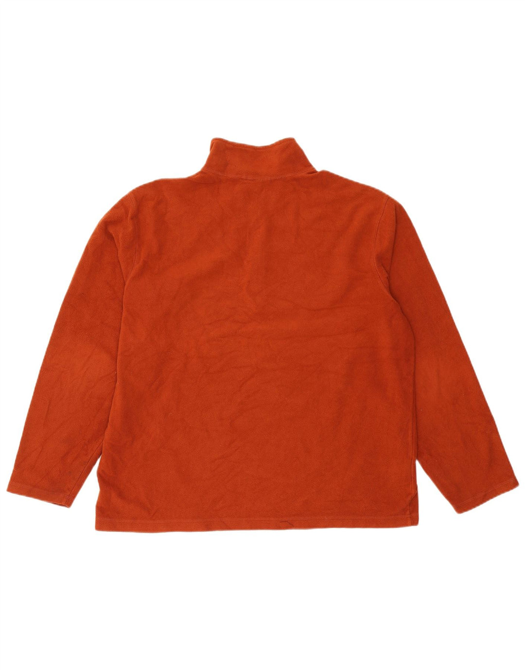 EDDIE BAUER Maglione in pile da uomo con zip e collo, grande, in poliestere arancione