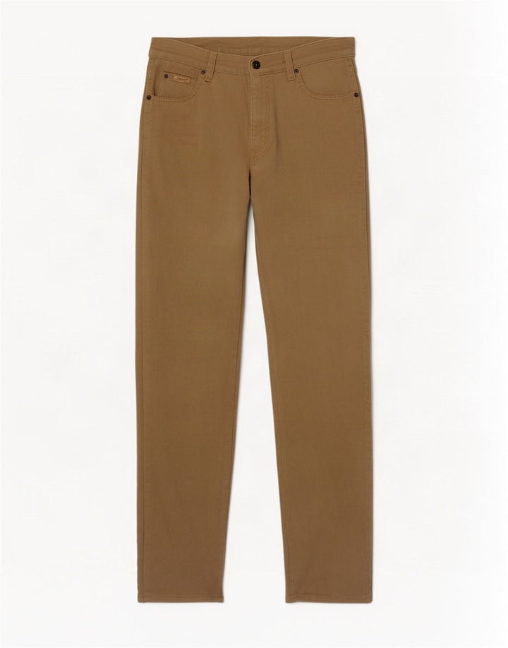 Jeans dritti elasticizzati Texas da uomo Wrangler W32 L30 cotone marrone
