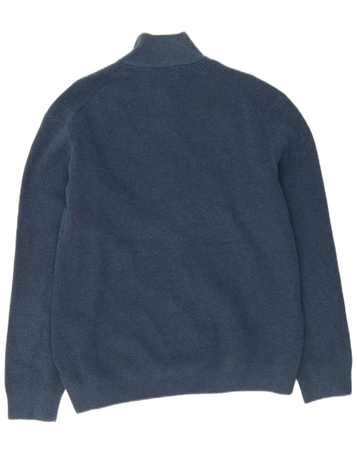 Maglione da uomo Marks & Spencer con zip e collo 3XL poliestere blu navy
