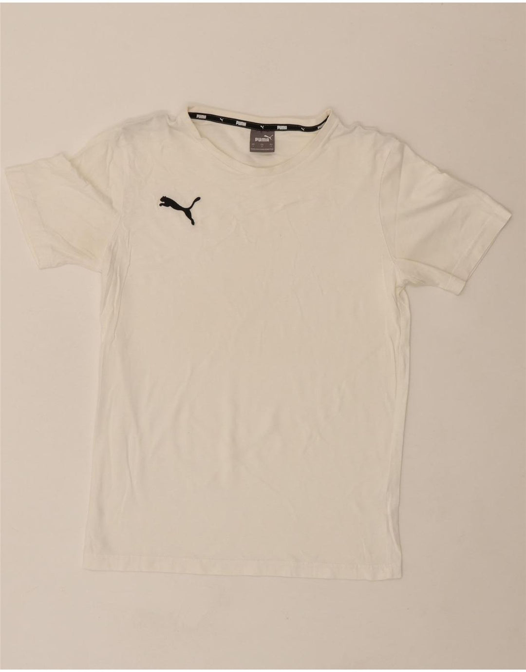 PUMA Mens T-Shirt Top Small White Vintage Puma and Second-Hand Puma from Messina Hembry 