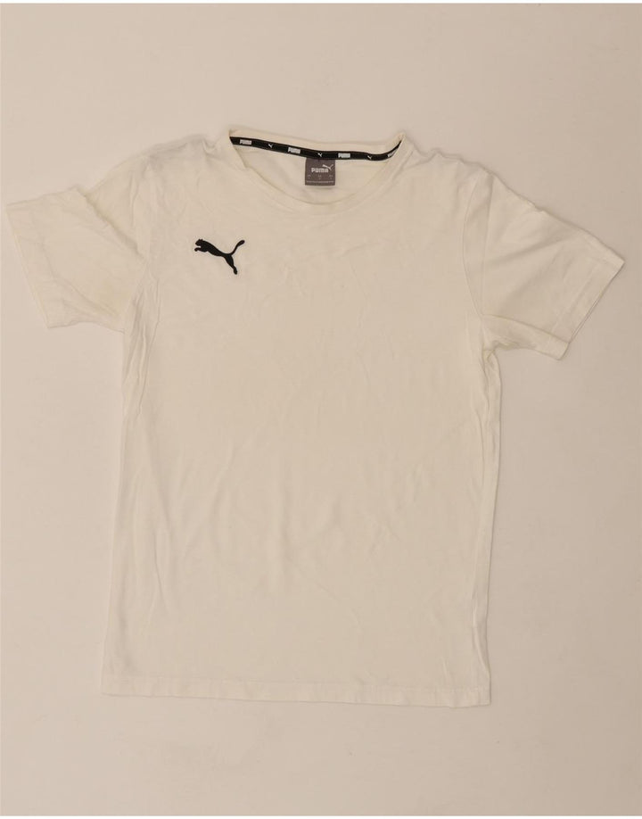 PUMA Mens T-Shirt Top Small White Vintage Puma and Second-Hand Puma from Messina Hembry 