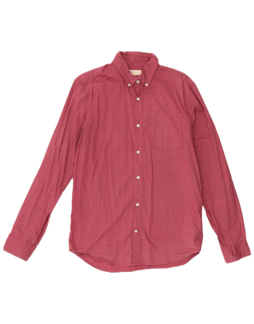 Camicia Gap da uomo slim fit in cotone a pois bordeaux medio