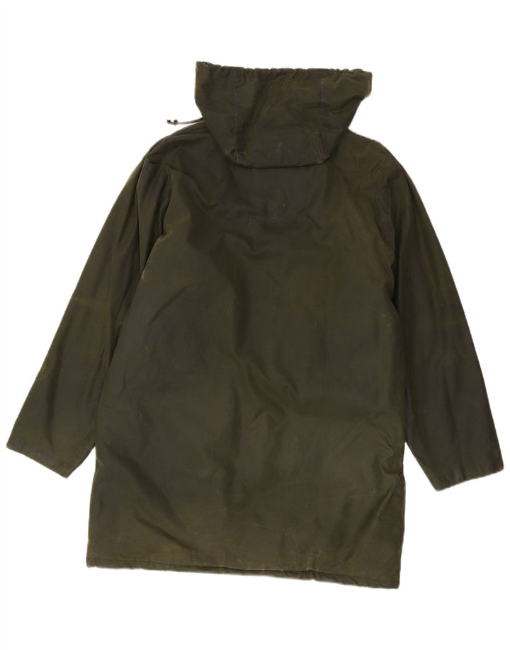 Impermeabile da donna oversize in cotone cerato con cappuccio Nuage UK 12 medio cachi
