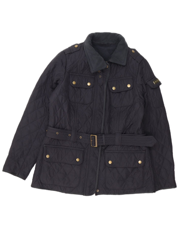 Giacca trapuntata da donna Barbour UK 14 grande blu navy