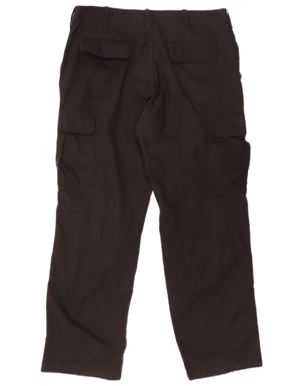 Pantaloni cargo dritti da uomo vintage medi W36 L30 neri