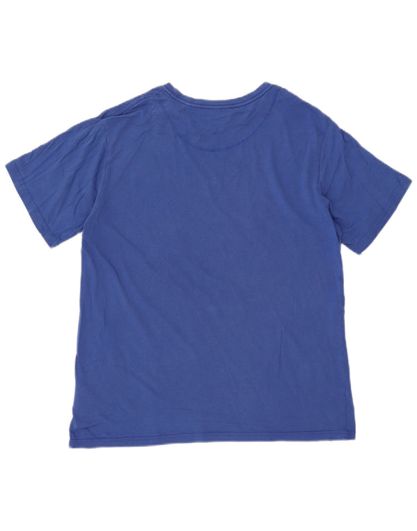 ELLESSE T-shirt grafica da uomo Top piccola in cotone blu