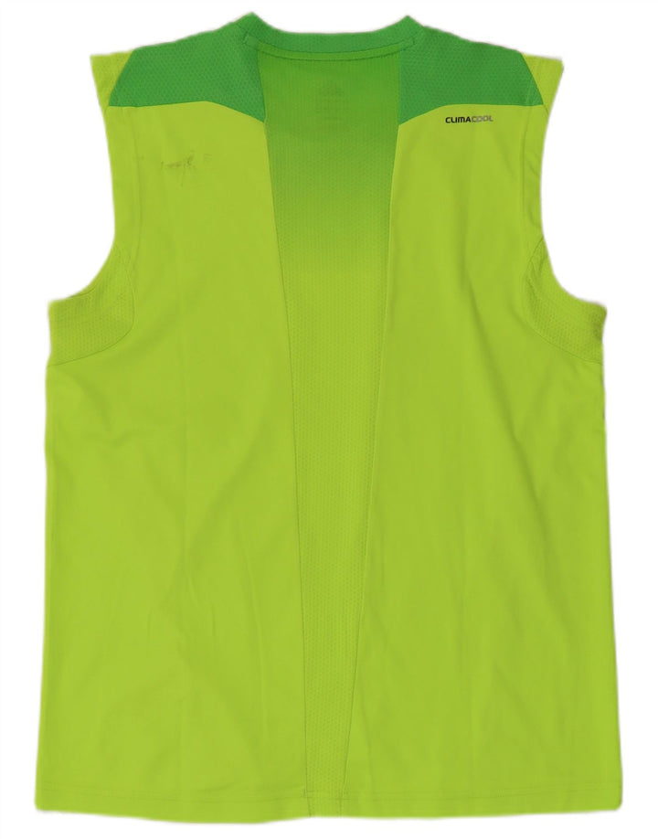 Canotta Adidas Climacool da uomo, grande, in poliestere color block verde