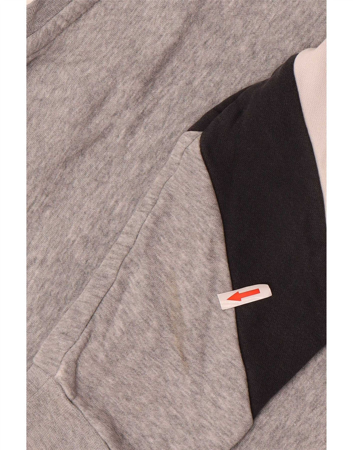 Felpa con grafica Nike da uomo, piccola, in cotone color block grigio