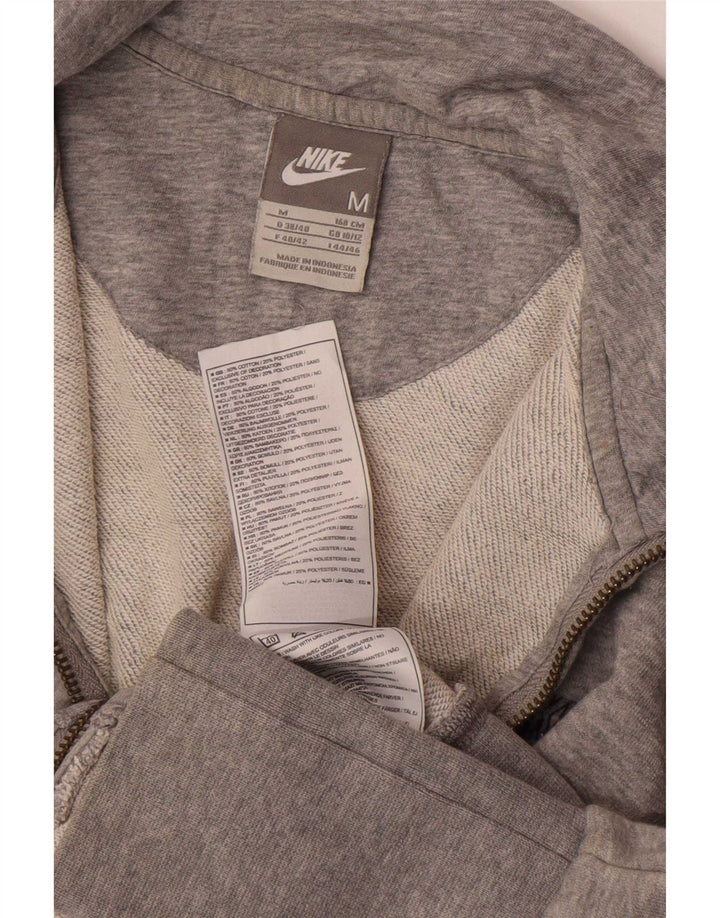 Giacca da tuta da donna Nike UK 10/12 Cotone chiazzato grigio medio
