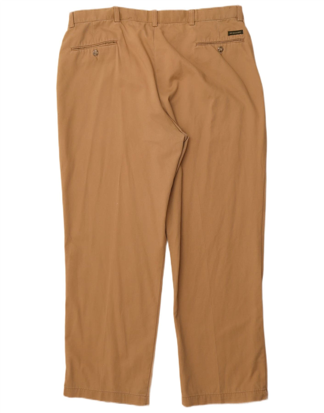 DOCKERS Pantaloni da abito dritti da uomo W40 L30 in cotone beige