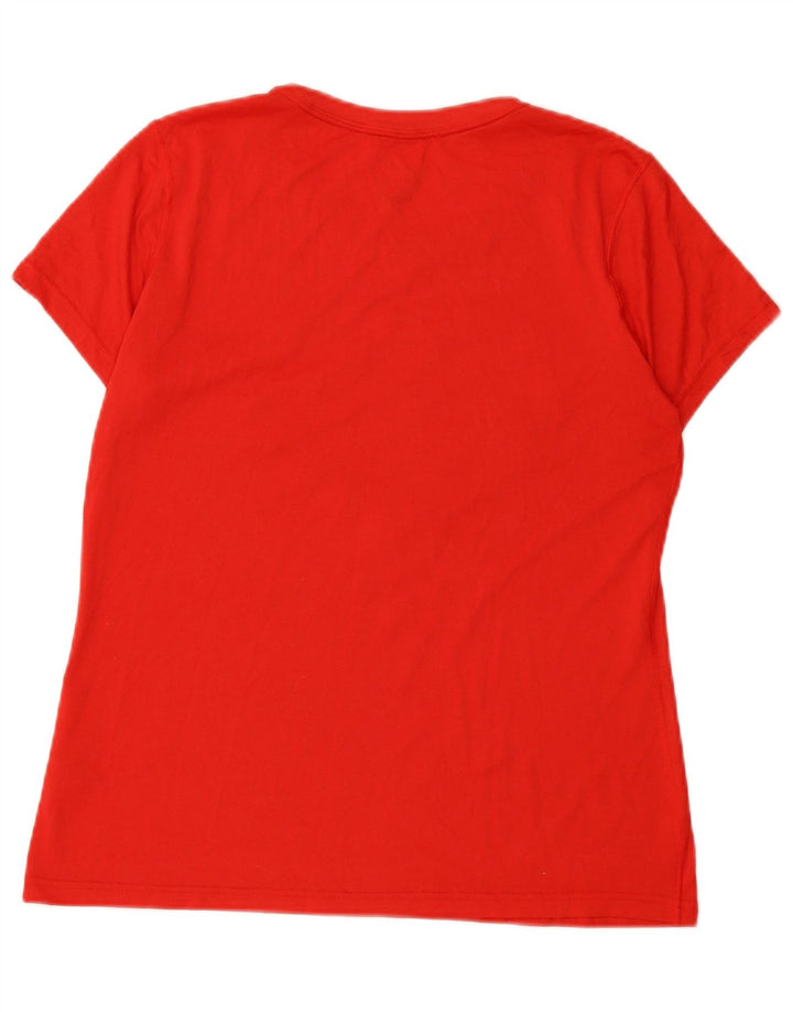 T-shirt grafica Nike Mudcats da donna UK 14 grande poliestere rosso