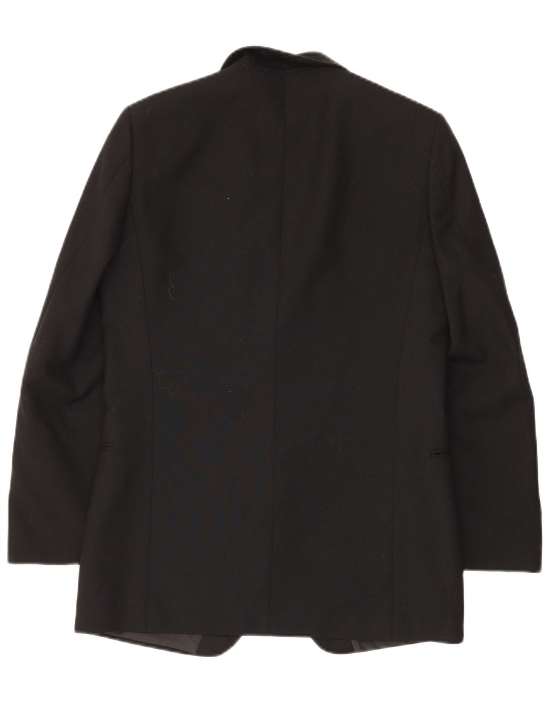 Giacca blazer vintage da uomo a 1 bottone UK 38 lana vergine nera media