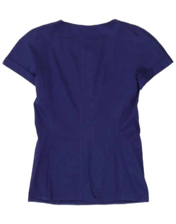 Top cardigan a maniche corte da donna Marella UK 10 piccolo blu navy
