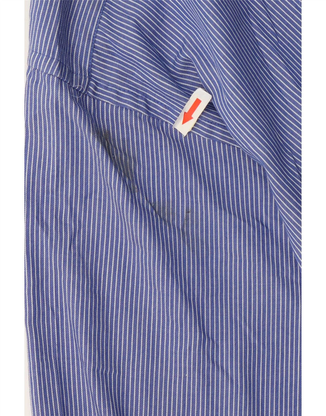 Camicia da uomo Chaps taglia 16 1/2 grande cotone gessato blu