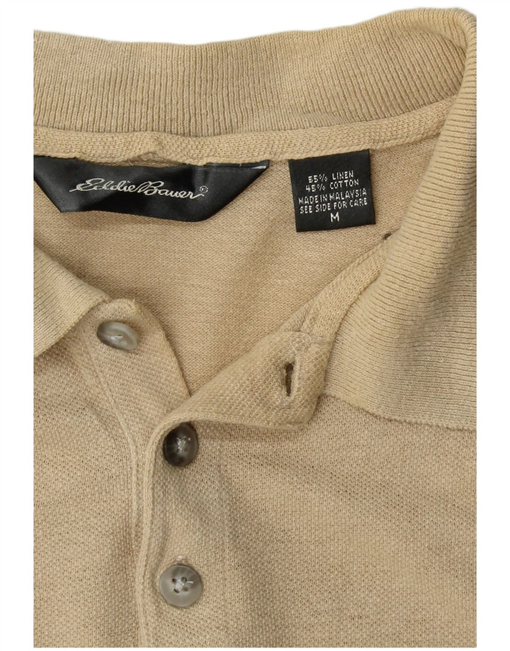 Polo da uomo EDDIE BAUER in lino beige medio