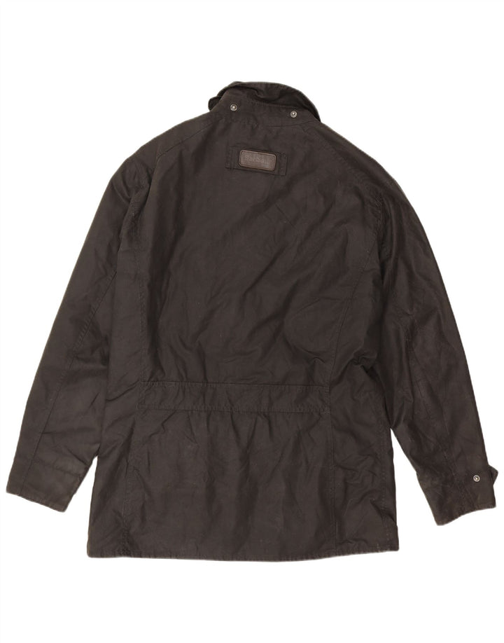Giacca da uomo in cotone cerato Barbour UK 40 grande nera