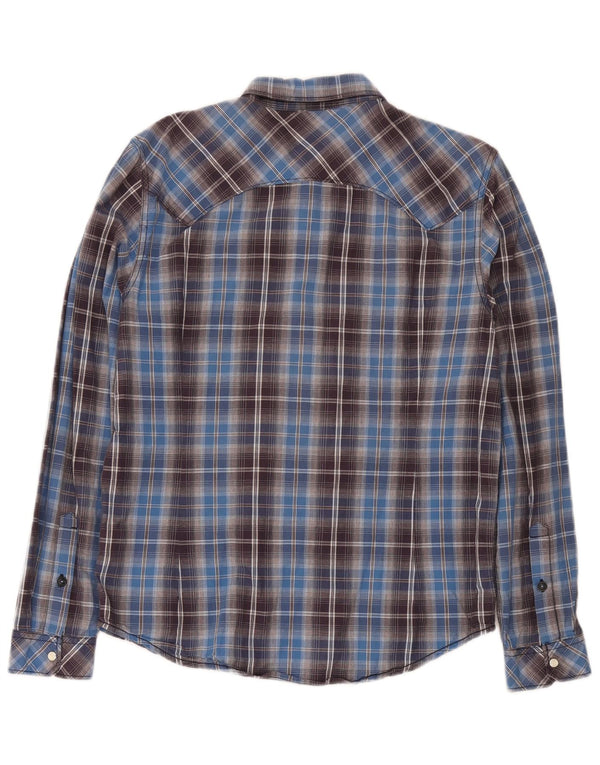 Camicia Lee da uomo slim fit in cotone a quadri blu grandi