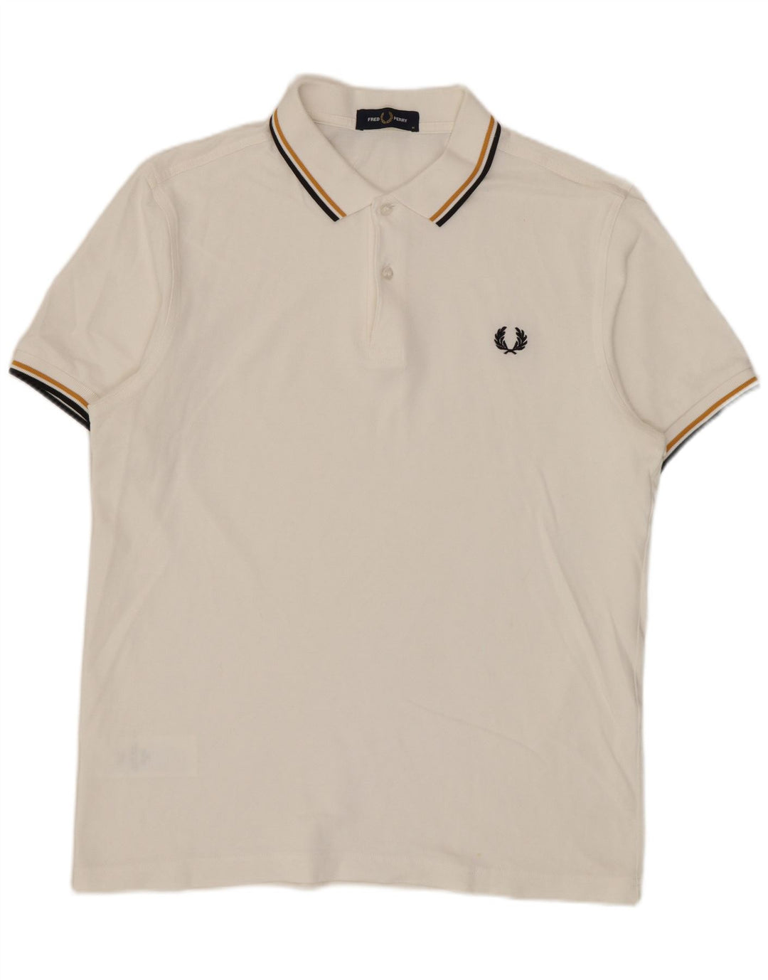 Polo da uomo Fred Perry in cotone bianco medio