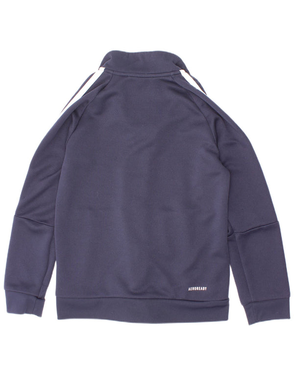 Giacca da tuta Adidas Aeroready da ragazzo 7-8 anni in poliestere blu navy