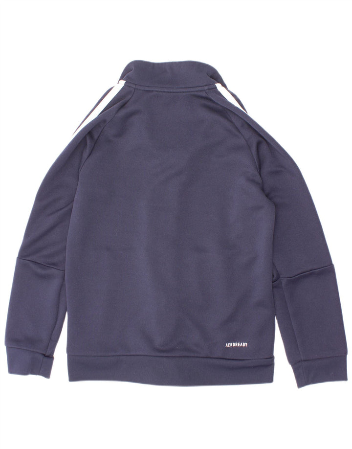 Giacca da tuta Adidas Aeroready da ragazzo 7-8 anni in poliestere blu navy
