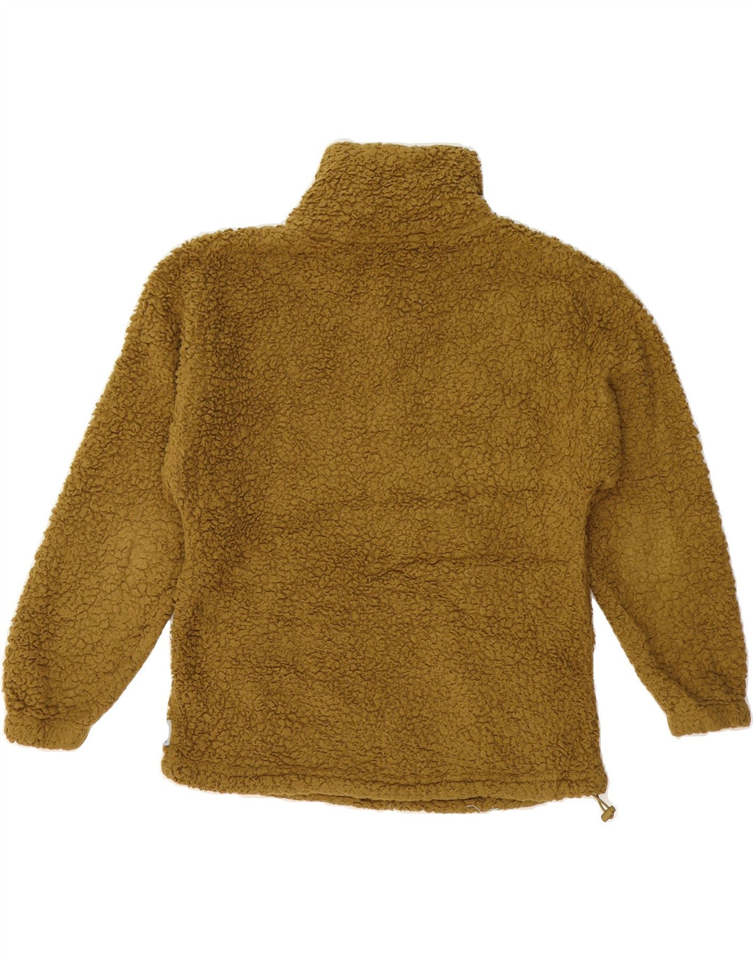 EDDIE BAUER Womens Oversized Button Neck Fleece Jumper UK 6 XS Brown Vintage Eddie Bauer and Second-Hand Eddie Bauer from Messina Hembry 