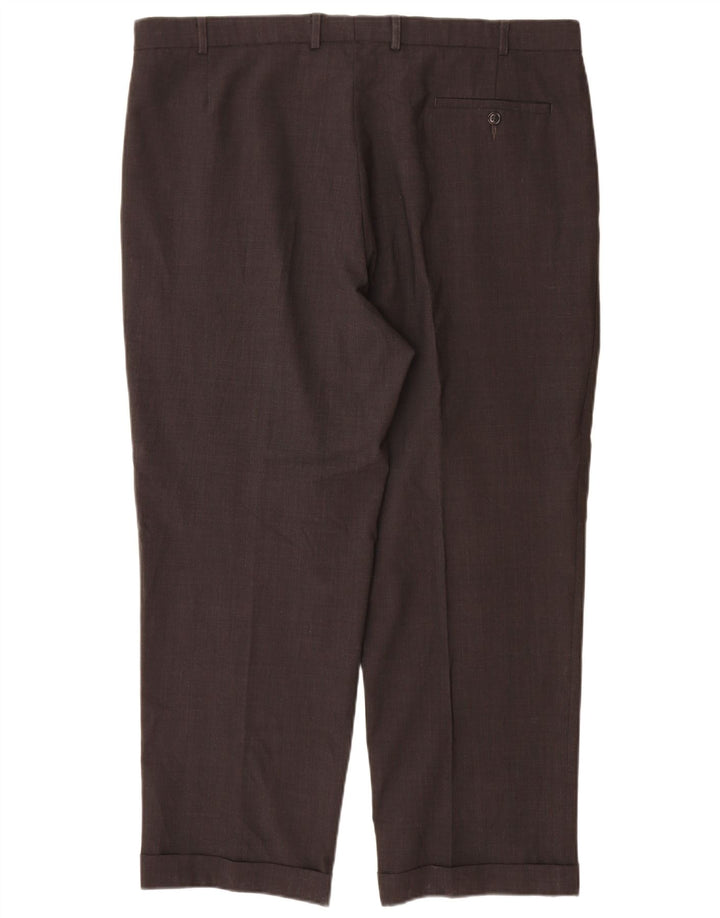 Pantaloni da abito con pegging da uomo Marks & Spencer W40 L29 poliestere grigio