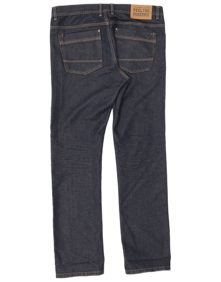 Jeans dritti da uomo Route 66 W36 L30 cotone blu navy