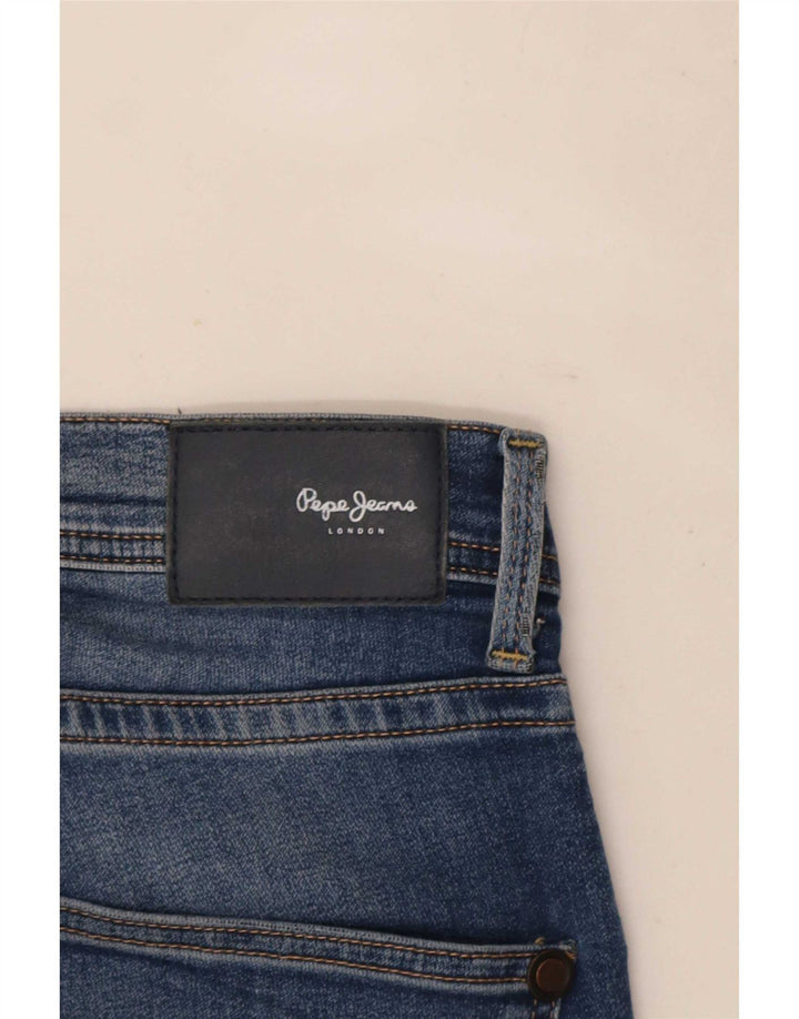 PEPE Jeans Donna Regular Fit Dritto UK 10 Piccolo W32 L31 Blu