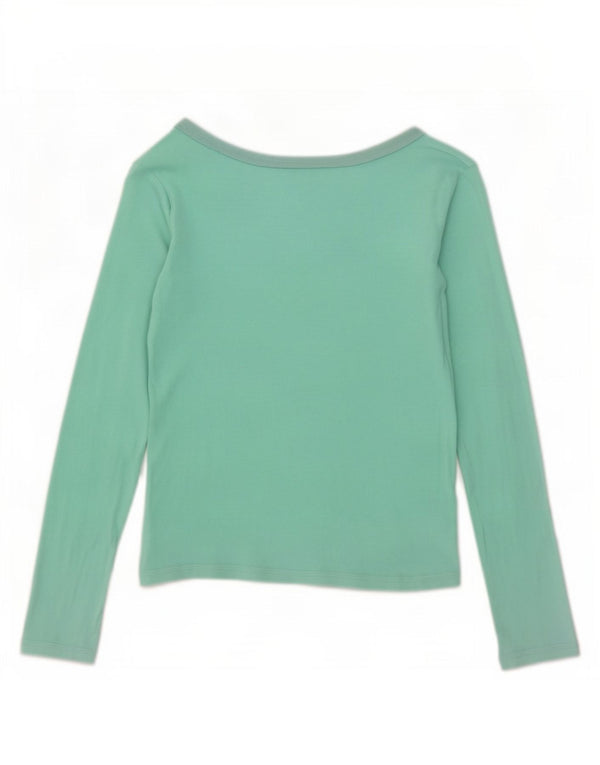 Top a maniche lunghe con spalle scoperte Marks & Spencer da donna UK 14 Verde medio